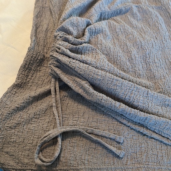 Out From Under Crinkle Elastic Pants Wide legs with drawstring size XS Gray - Picture 15 of 15